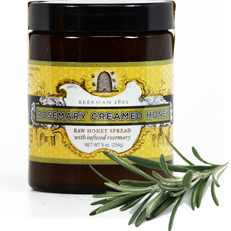 Rosemary Infused Creamed Honey Jar