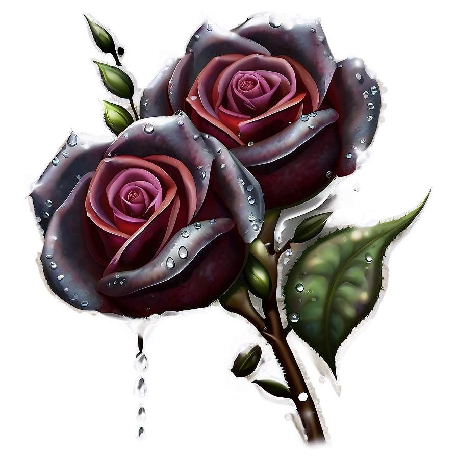 Roses And Dewdrops Png 05042024