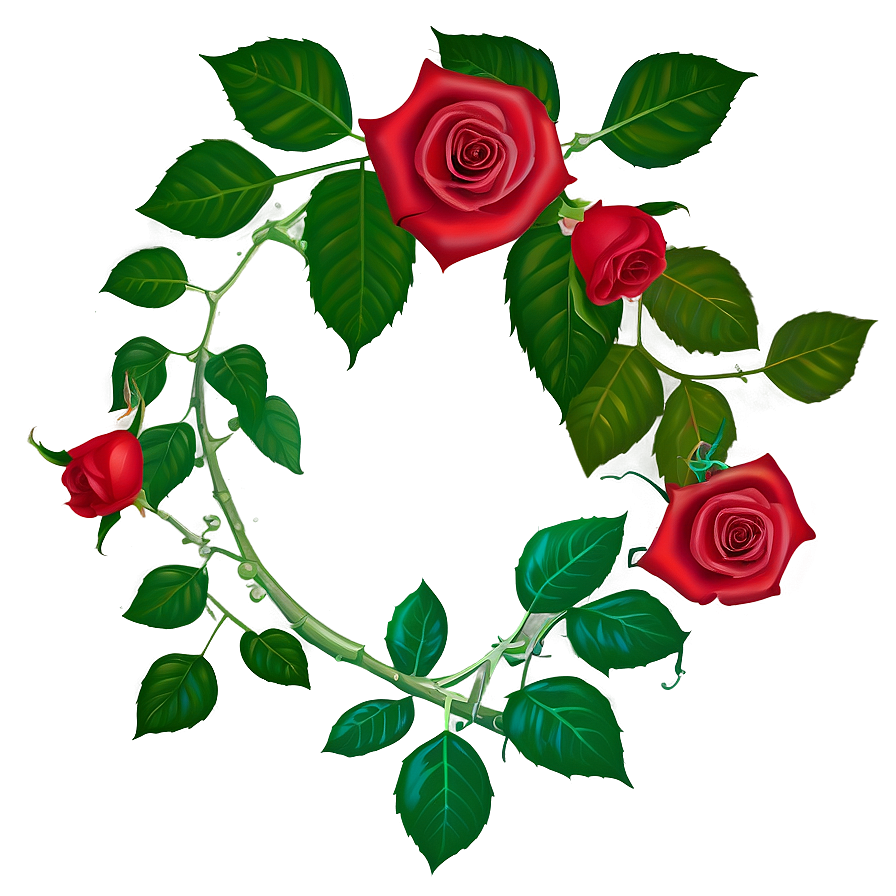 Roses And Ivy Png Bjy