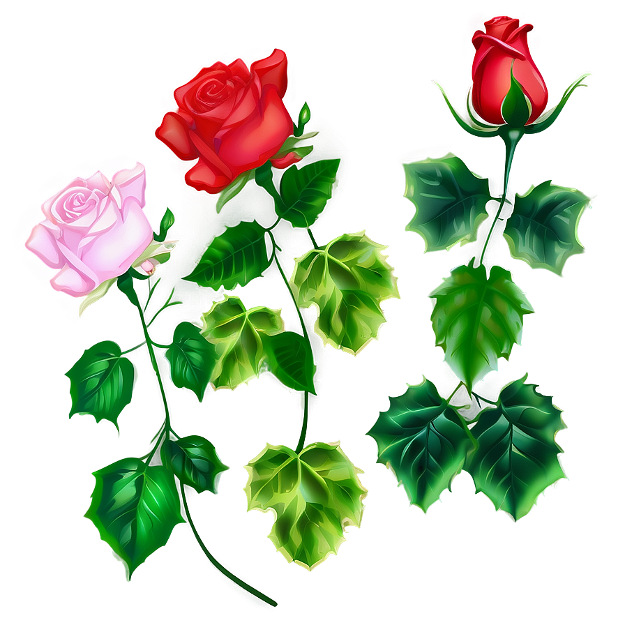 Roses And Ivy Png Jkq27