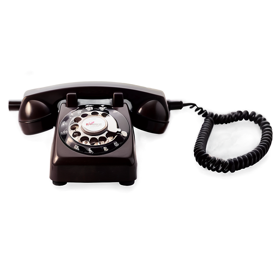 Rotary Phone On Wooden Desk Png Fii46