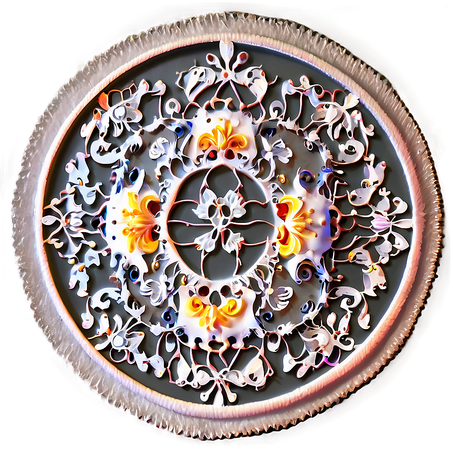 Round Floral Doily Png Kwd18