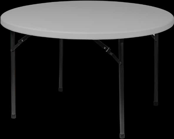 Round Folding Table Black Background