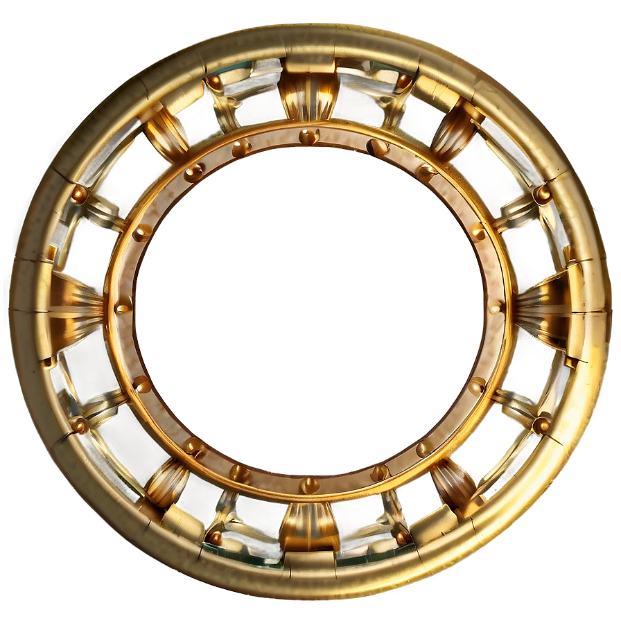 Round Golden Frame Png Jdy