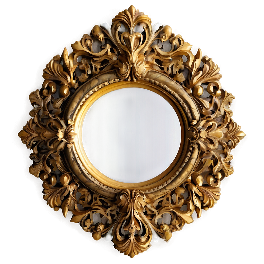 Round Mirror Frame Png Fmg