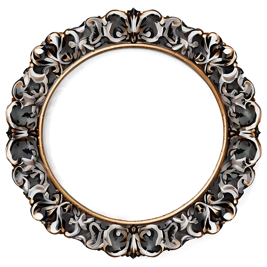Round Vintage Frame PNG dxg62 PNG with transparent background