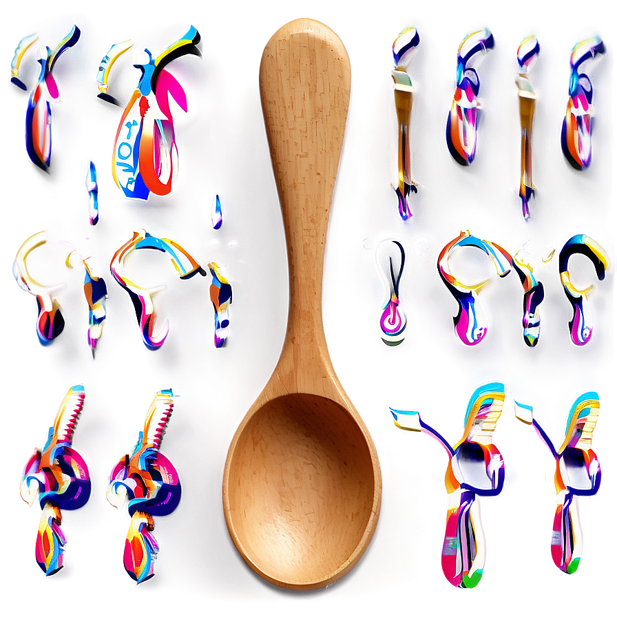 Round Wooden Spoon Png 06132024