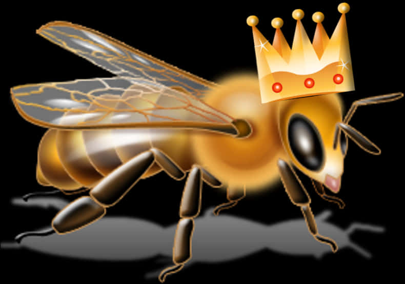 Royal Bee Cartoon Illustration