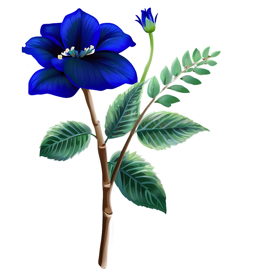 Royal Blue Flower PNG pcv PNG with transparent background