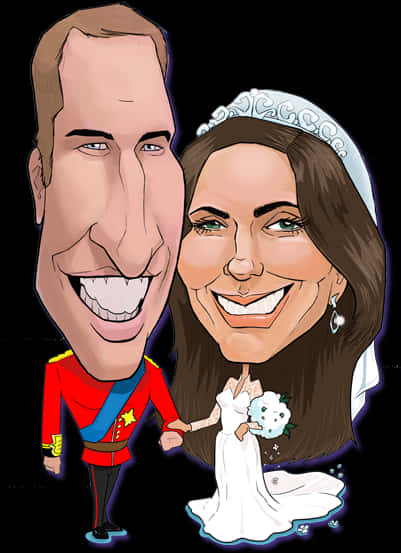 Royal Couple Caricature