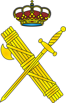 Royal Crownand Crossed Swords Emblem