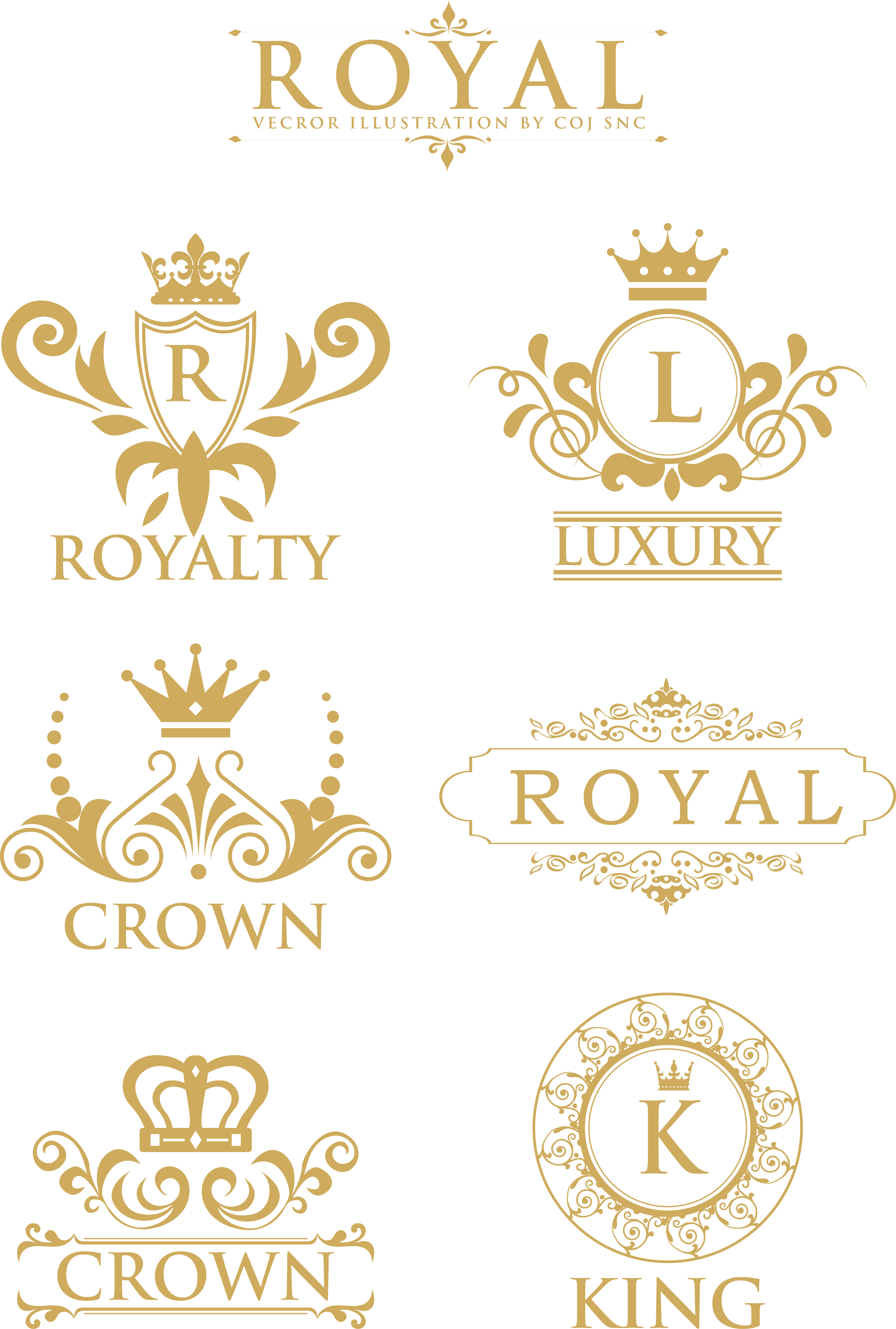 Royal Emblems Vector Illustration