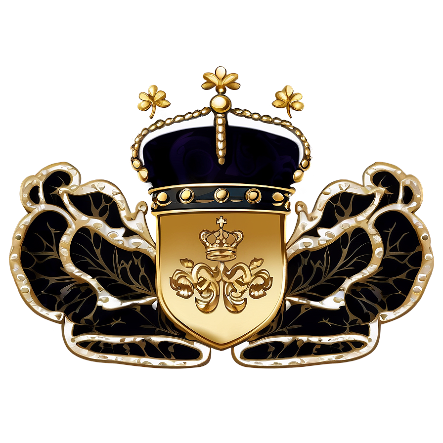 Royal Gold Crest Design Png 24