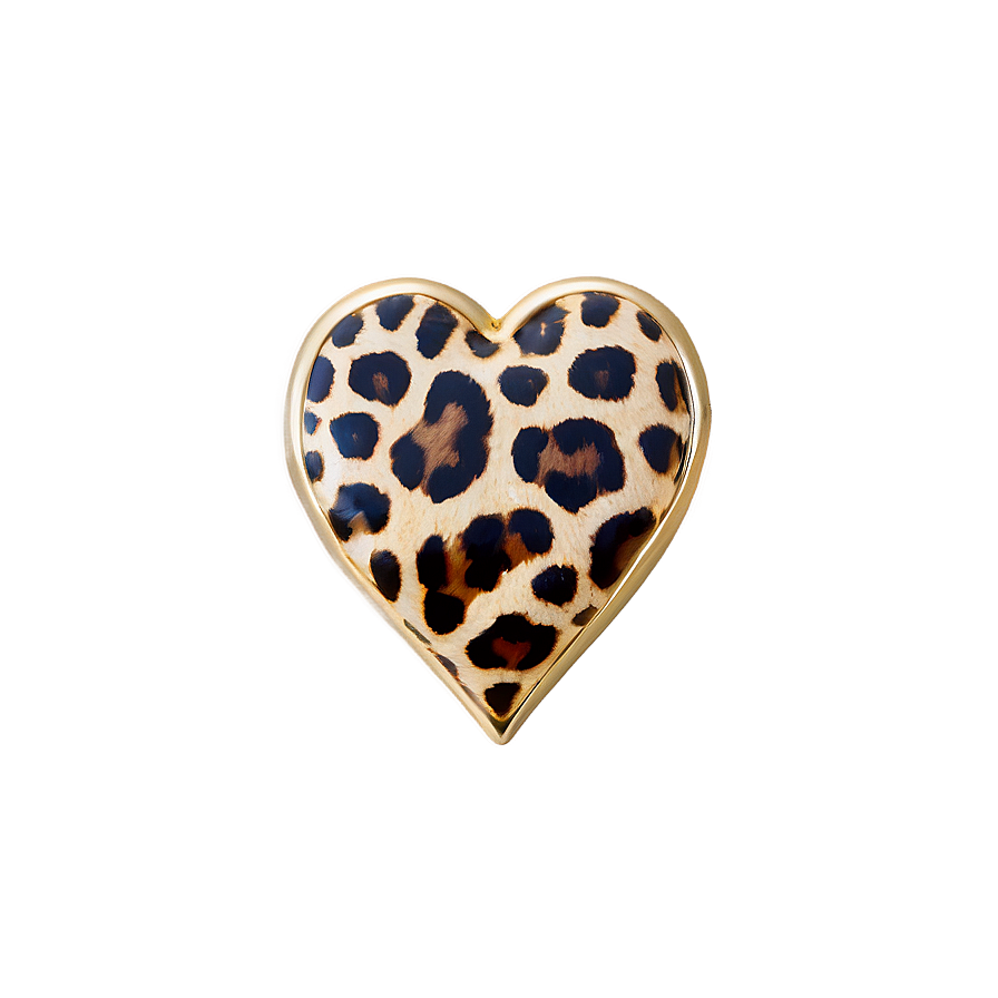 Royal Leopard Heart Png Uxe90