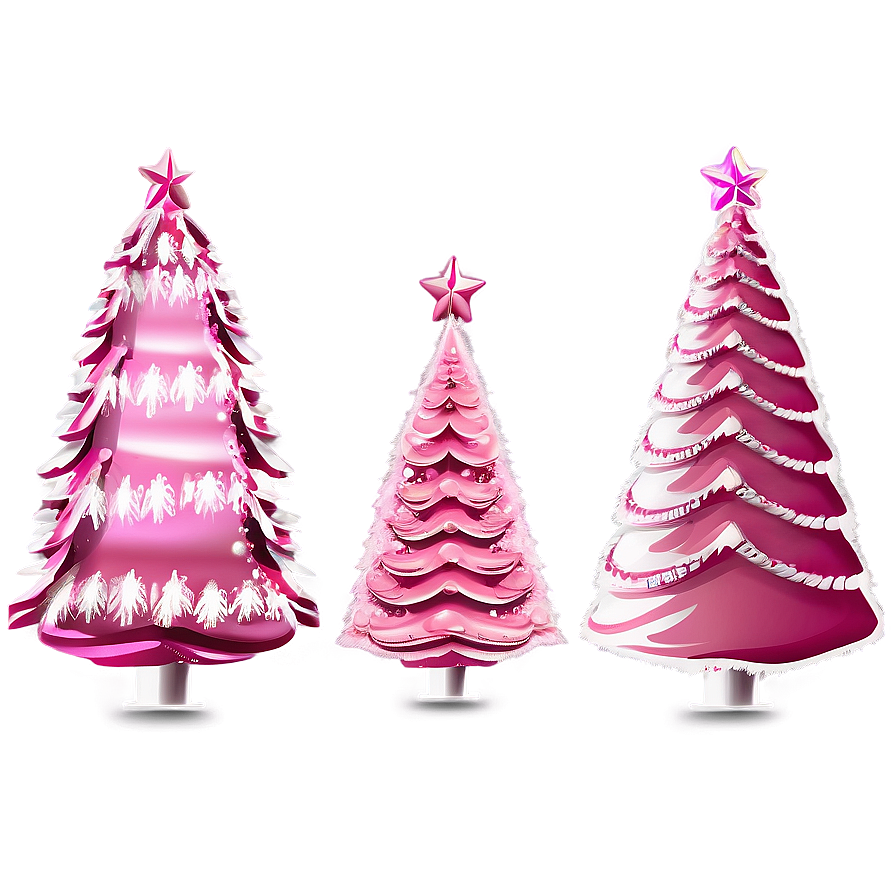 Royal Pink Christmas Tree Png 06122024