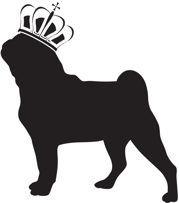Pug Dog Breed Non-sporting Group Toy Dog Clip Art - Pug Em Png Preto E Branco, Transparent Png PNG with transparent background