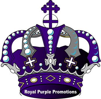 Royal Purple Crown Promotion Graphic PNG with transparent background
