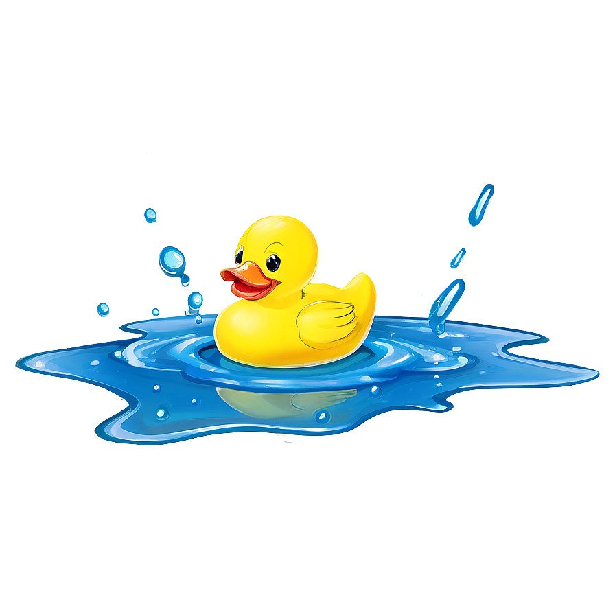 Rubber Duck In Water Png 05252024