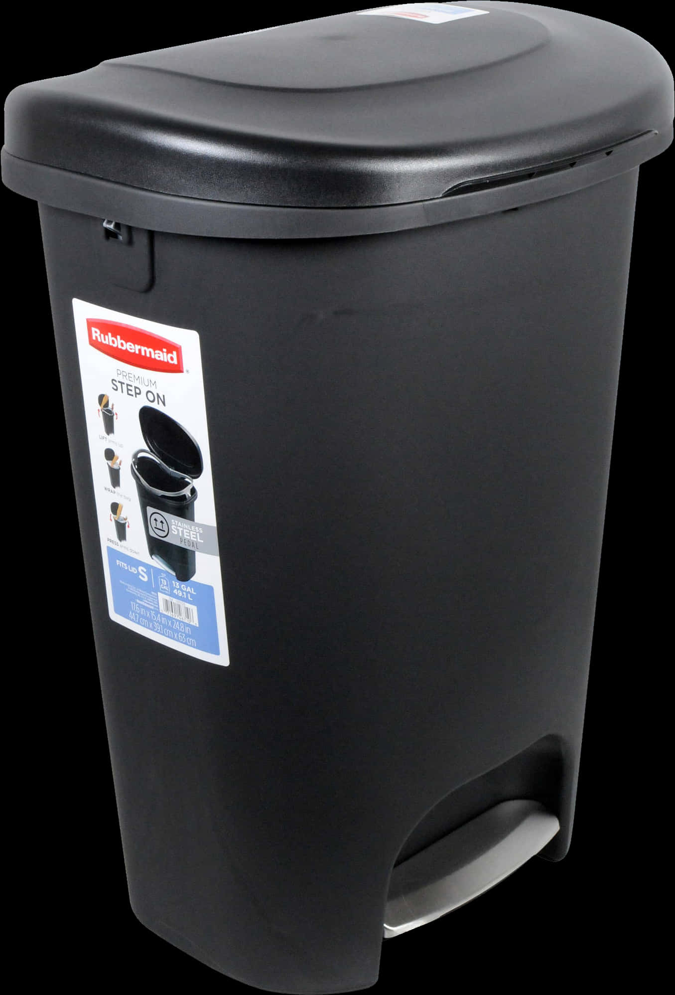 Rubbermaid Step On Trash Can PNG with transparent background