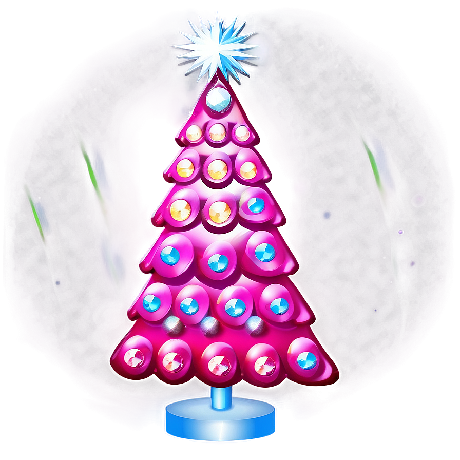 Ruby Pink Christmas Tree Png Brh