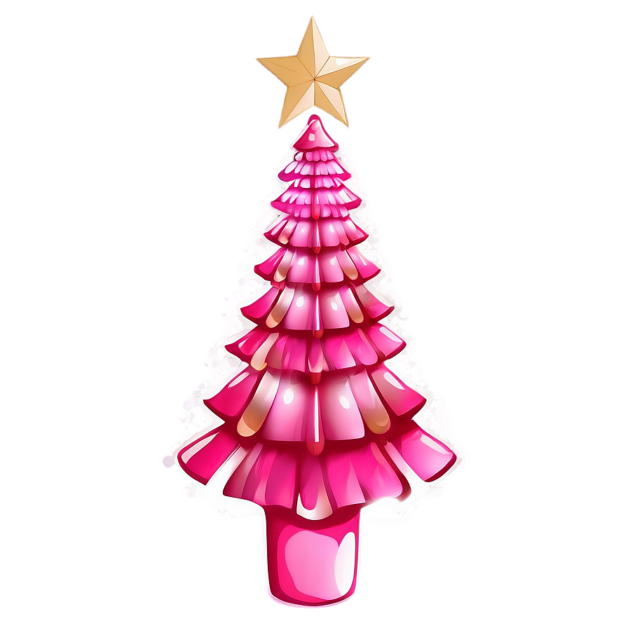 Ruby Pink Christmas Tree Png Gce