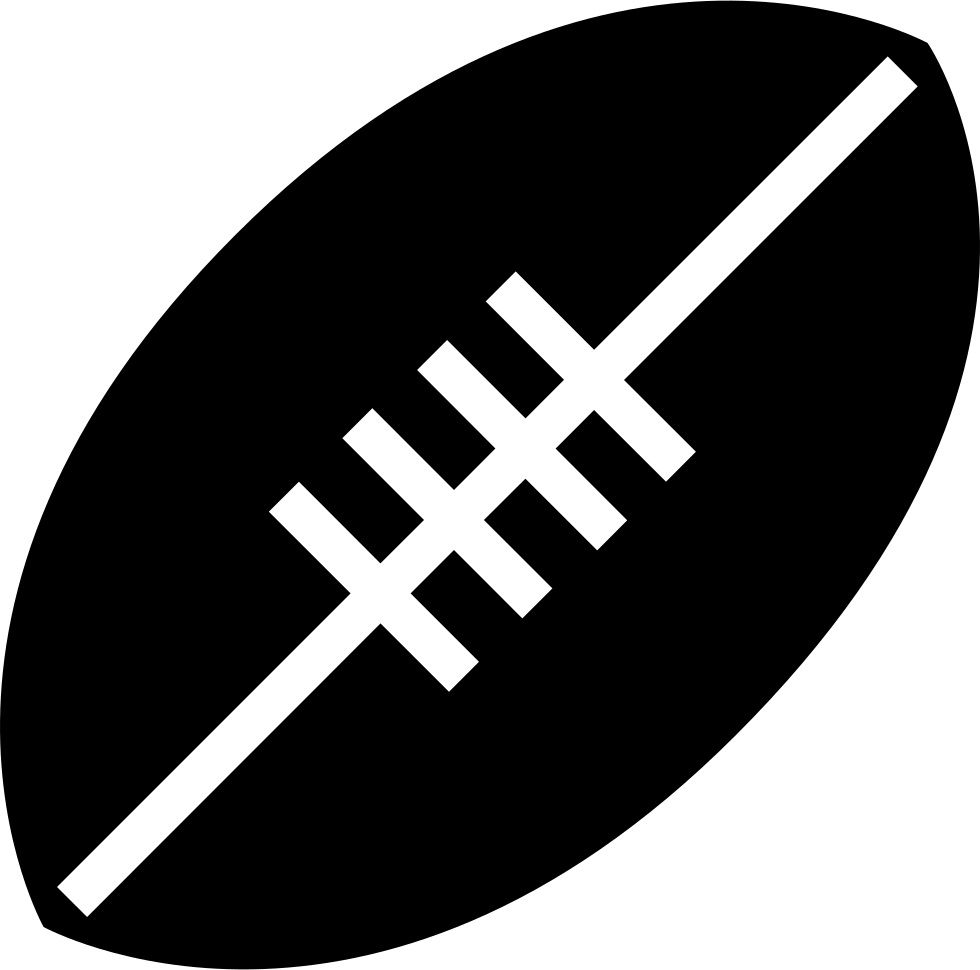 Rugby Ball Icon Graphic