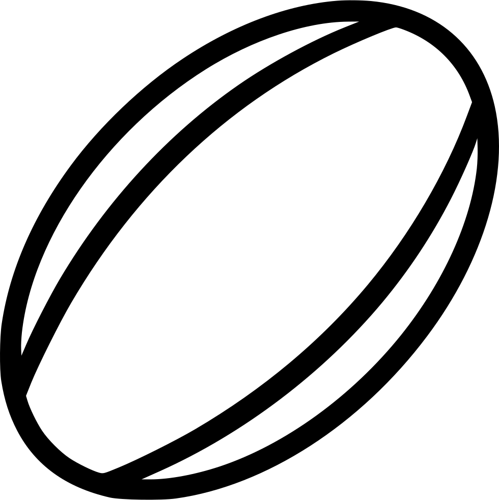 Rugby Ball - Rugby Ball Outline Png, Transparent Png PNG with transparent background