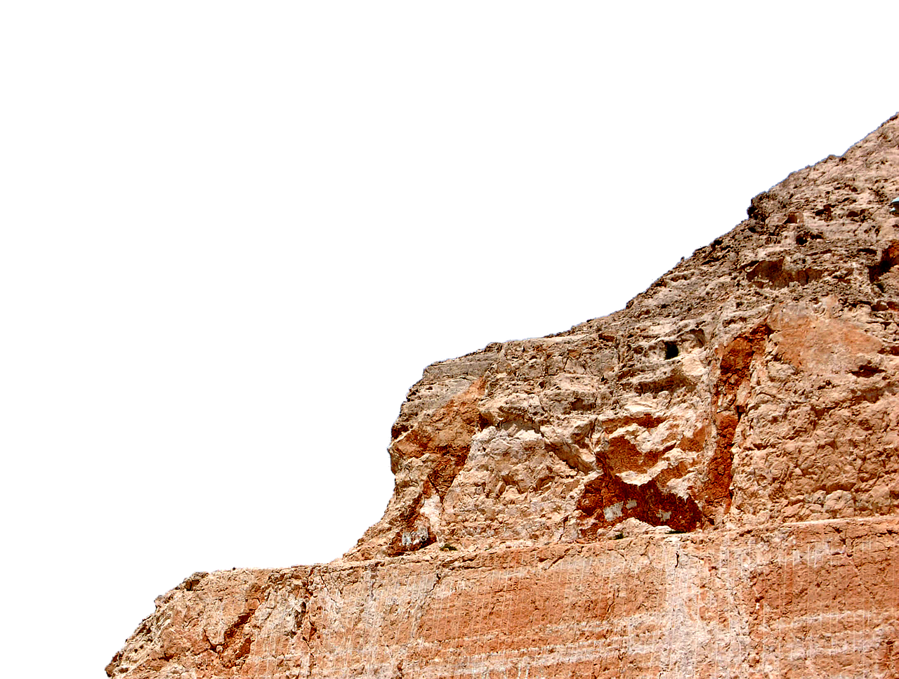 Rugged Cliff Edge Profile PNG with transparent background
