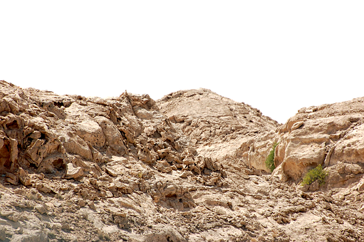 Rugged Desert Rock Formation PNG with transparent background