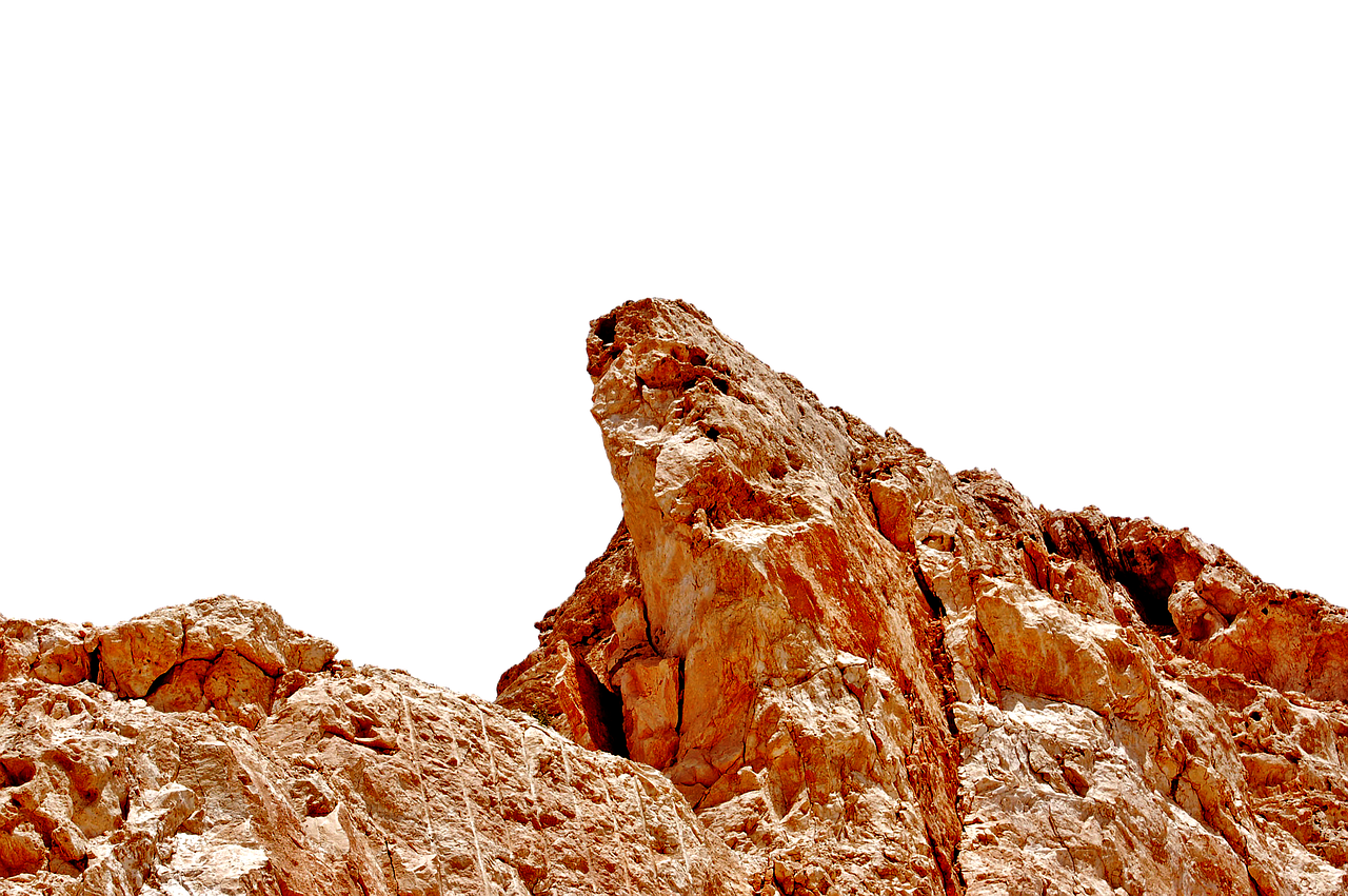 Rugged Red Rock Formation PNG with transparent background