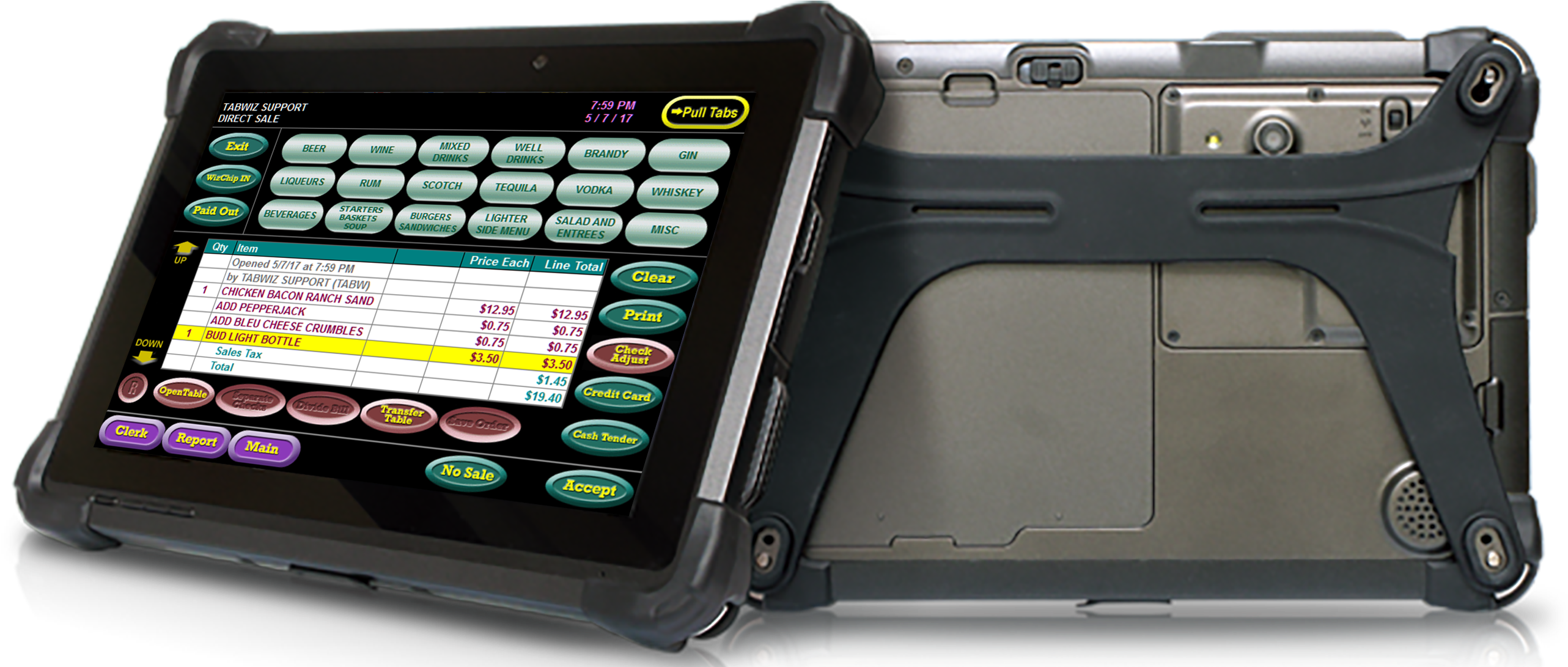 Rugged Tablet P O S System PNG with transparent background