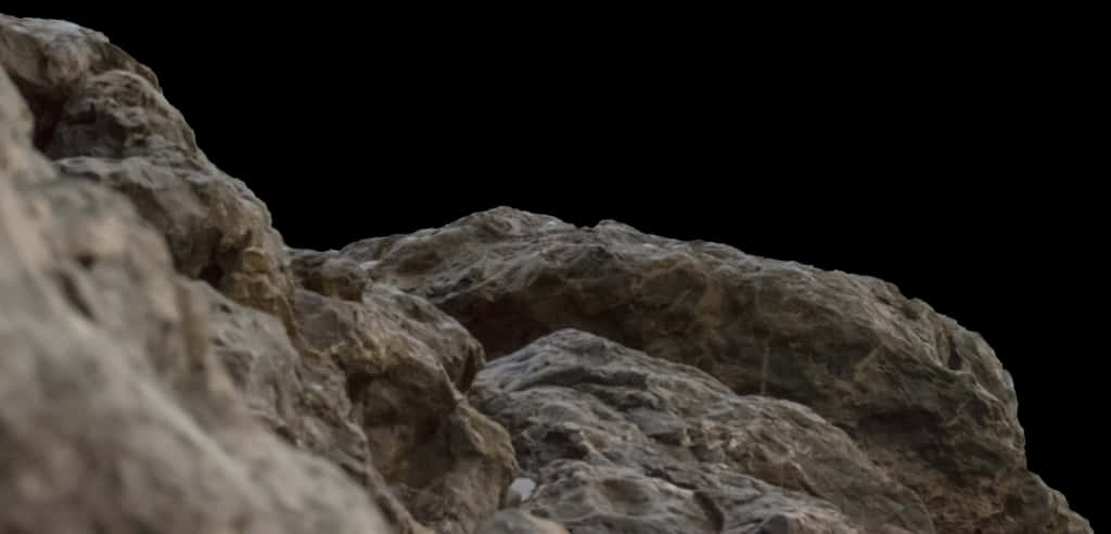 Rugged Texture Rock Formation PNG with transparent background