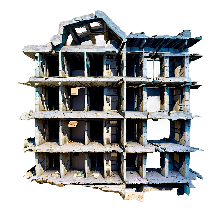 Ruined Building Debris PNG 96 PNG image with a transparent background, free high-resolution download