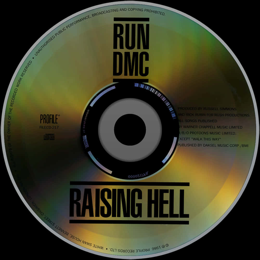 Raising Hell (profile Records Uk 1986) - Cd, HD Png Download PNG with transparent background