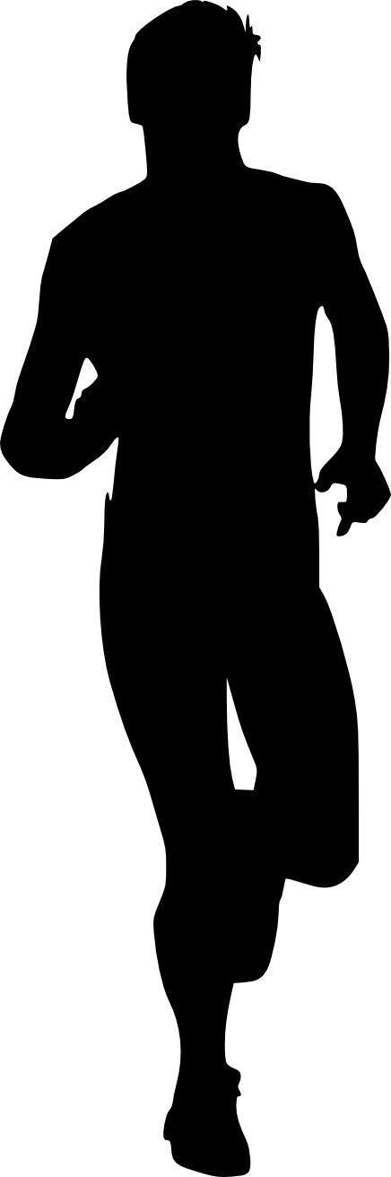 Free Download - Running Man Silhouette Png PNG with transparent background