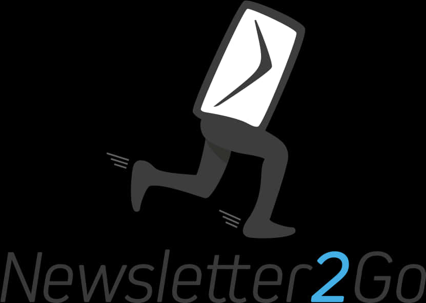 Running Envelope Logo Newsletter2 Go PNG image with a transparent background, free high-resolution download