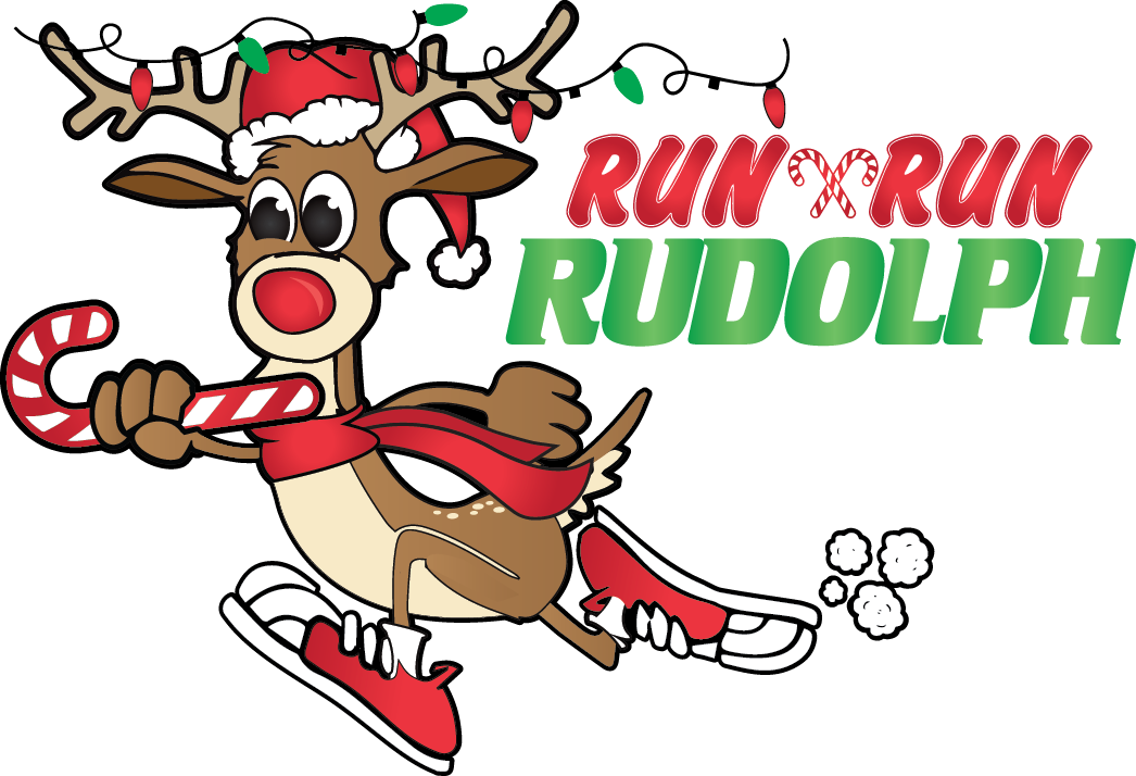 Running Reindeer Cartoon Christmas Celebration