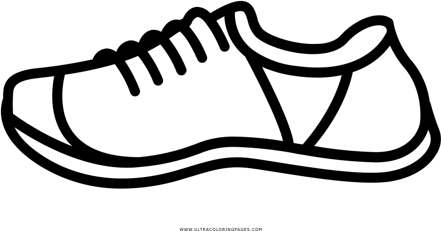 Running Shoe Coloring Page - Shoe Para Dibujar, HD Png Download PNG with transparent background