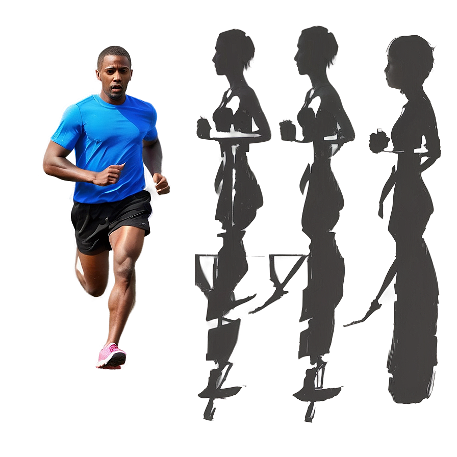 Running Silhouette PNG 05212024 PNG with transparent background
