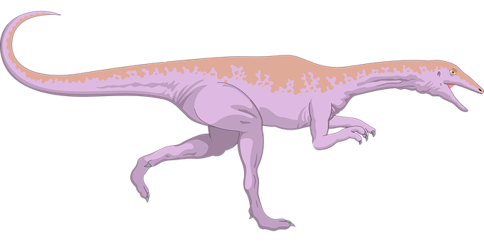 Running Theropod Dinosaur Illustration