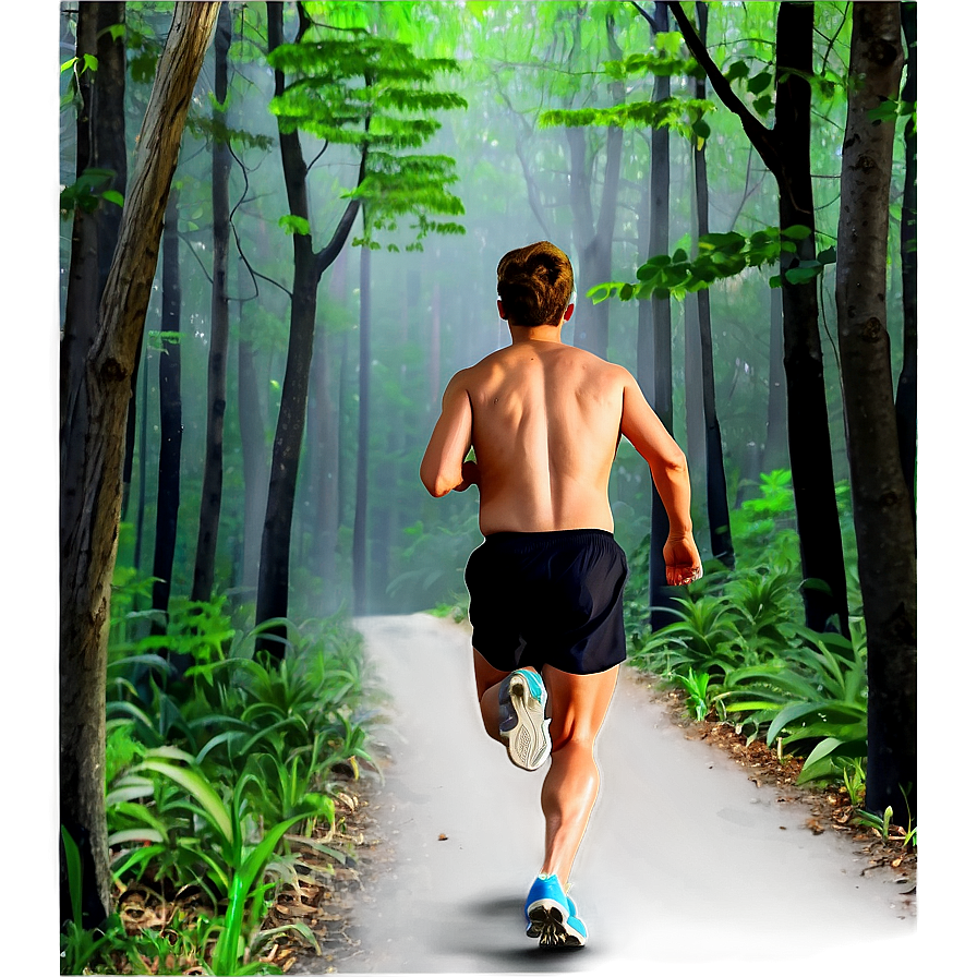 Running Through Forest Png Qqk