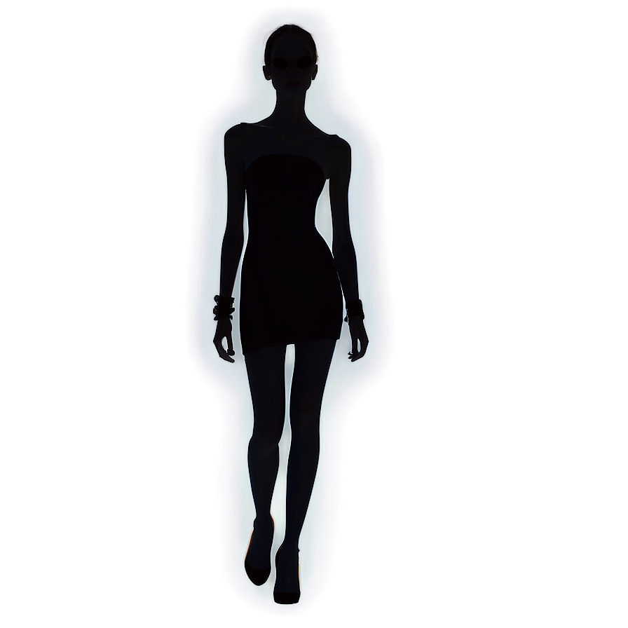 Runway Model Silhouette PNG 06112024 PNG with transparent background