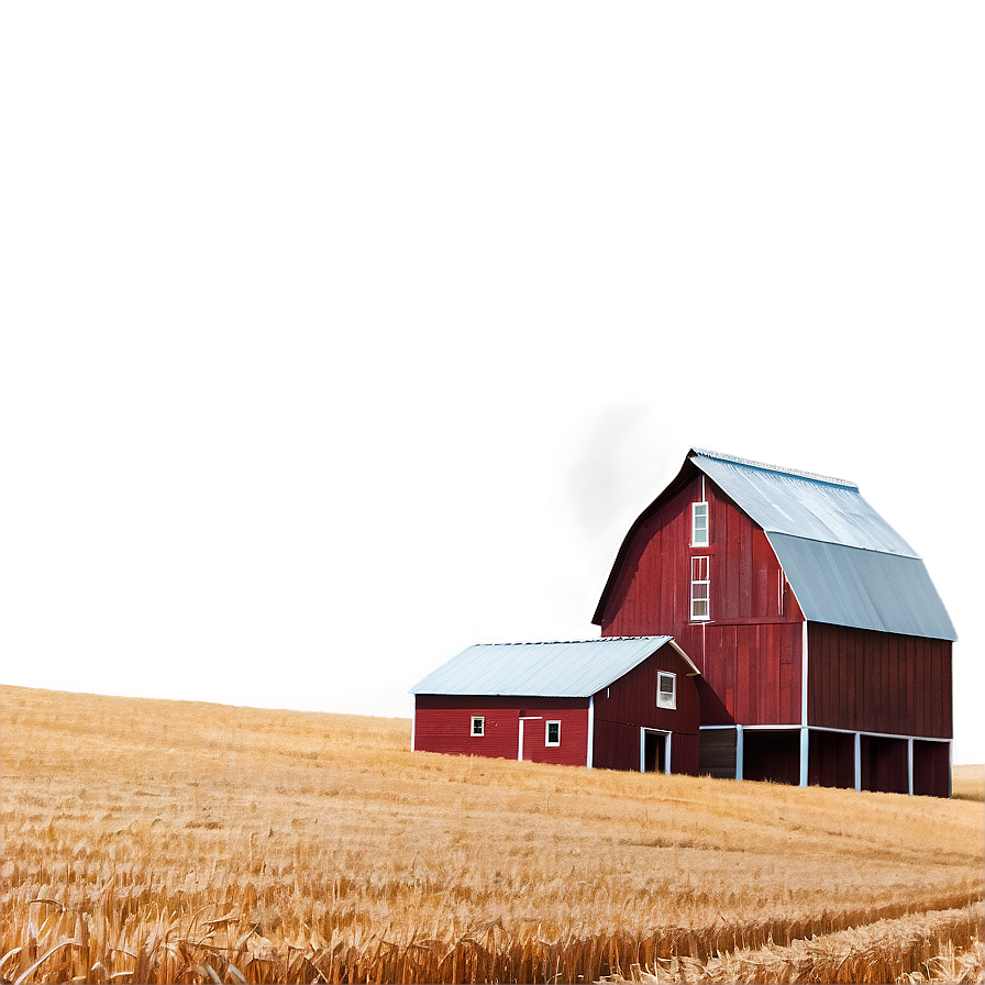 Rural Farmhouse Wheat Field Png 57