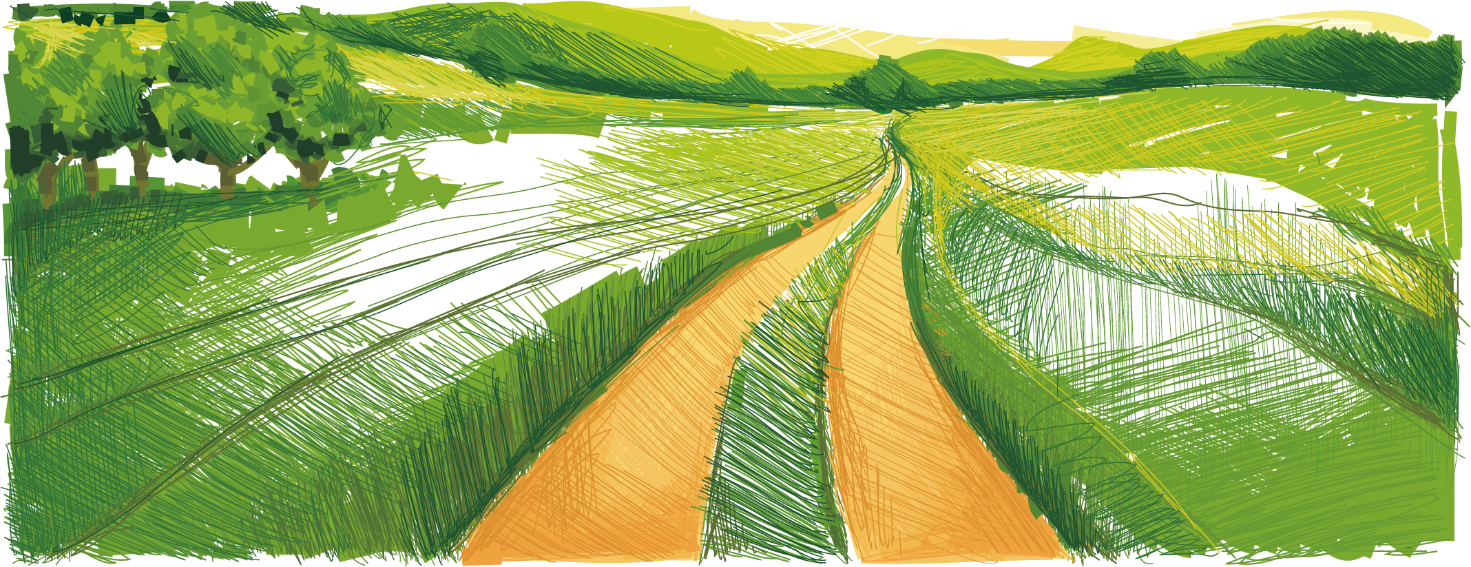 Material Farm Work Illustration Field Vector Cartoon - Field Cartoon, HD Png Download PNG with transparent background