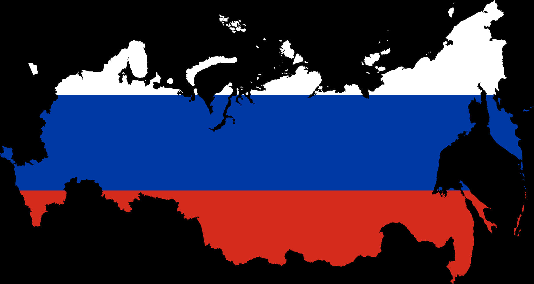 Flag Of Russia Map - Russian Federation Flag Map, HD Png Download PNG image with a transparent background, free high-resolution download