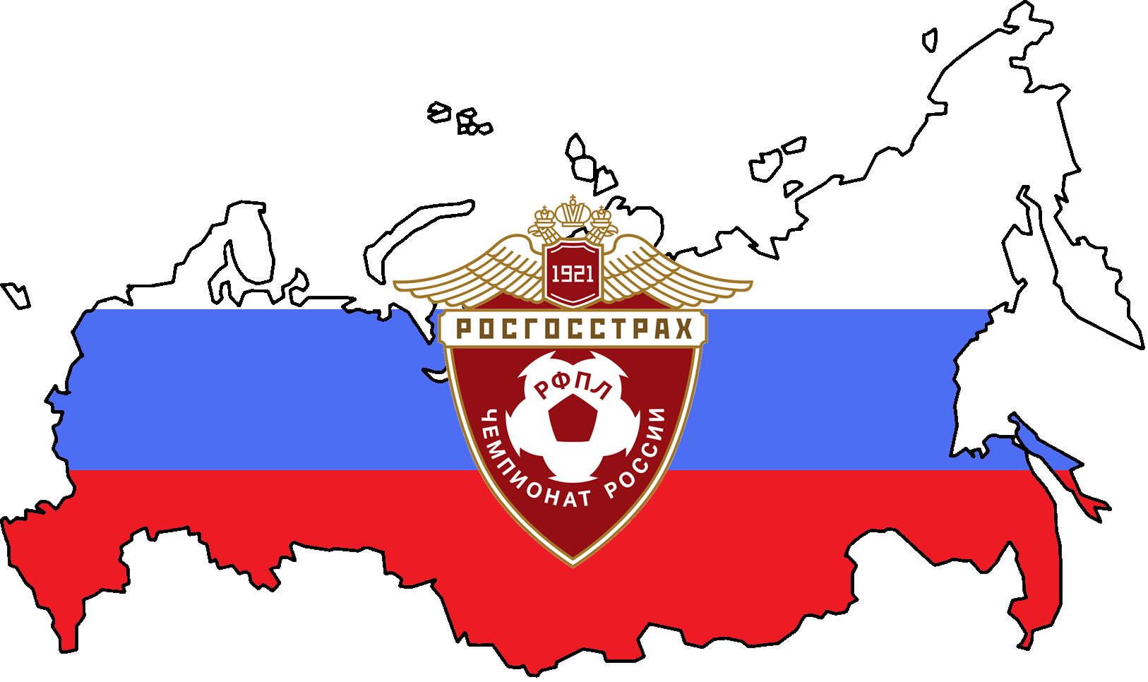 Due To Russia's Improvements In The Uefa Coefficients - Russia Map With Flag Transparent PNG with transparent background