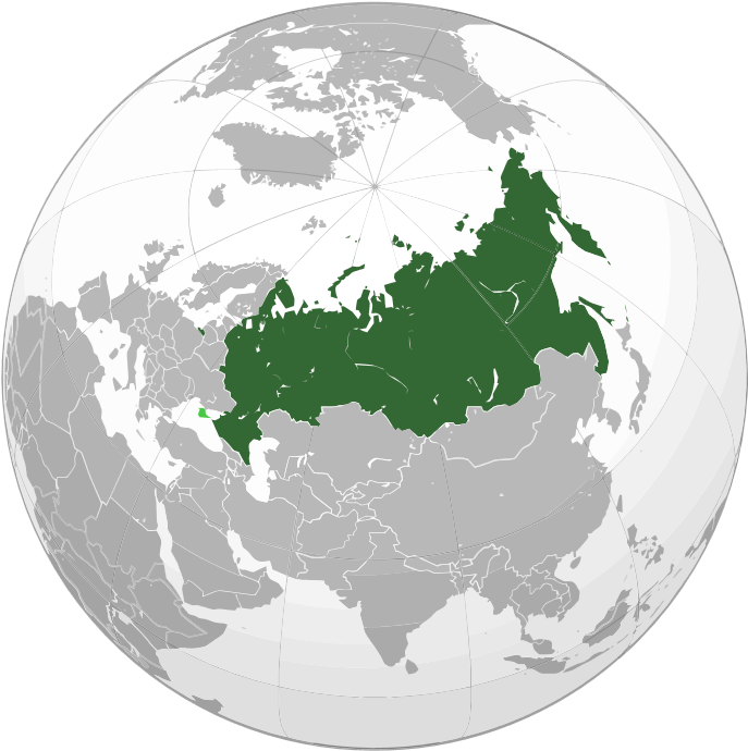 Russia On Earth Map PNG with transparent background