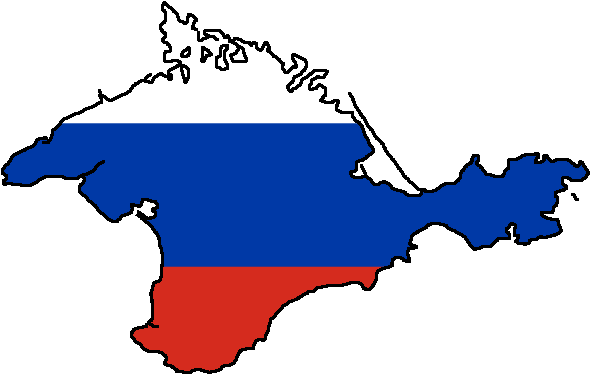Crimea Russia Flag Map PNG with transparent background