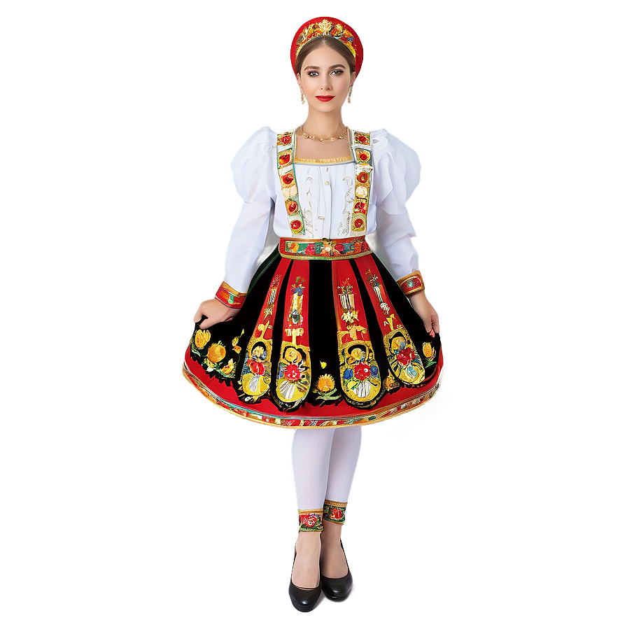 Russia Traditional Dress PNG 06202024 PNG with transparent background