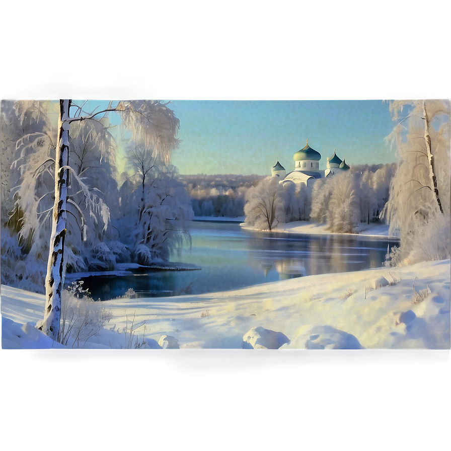 Russia Winter Scene PNG dra PNG with transparent background